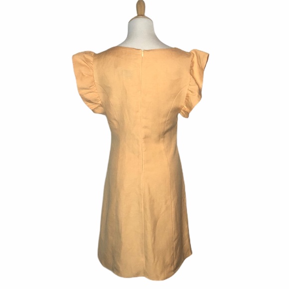Urban Renewal Peach Linen Flutter Sleeve Mini Dress M - Picture 5 of 8